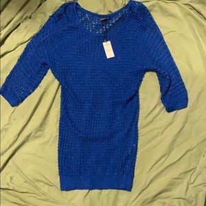 Blue knit shirt